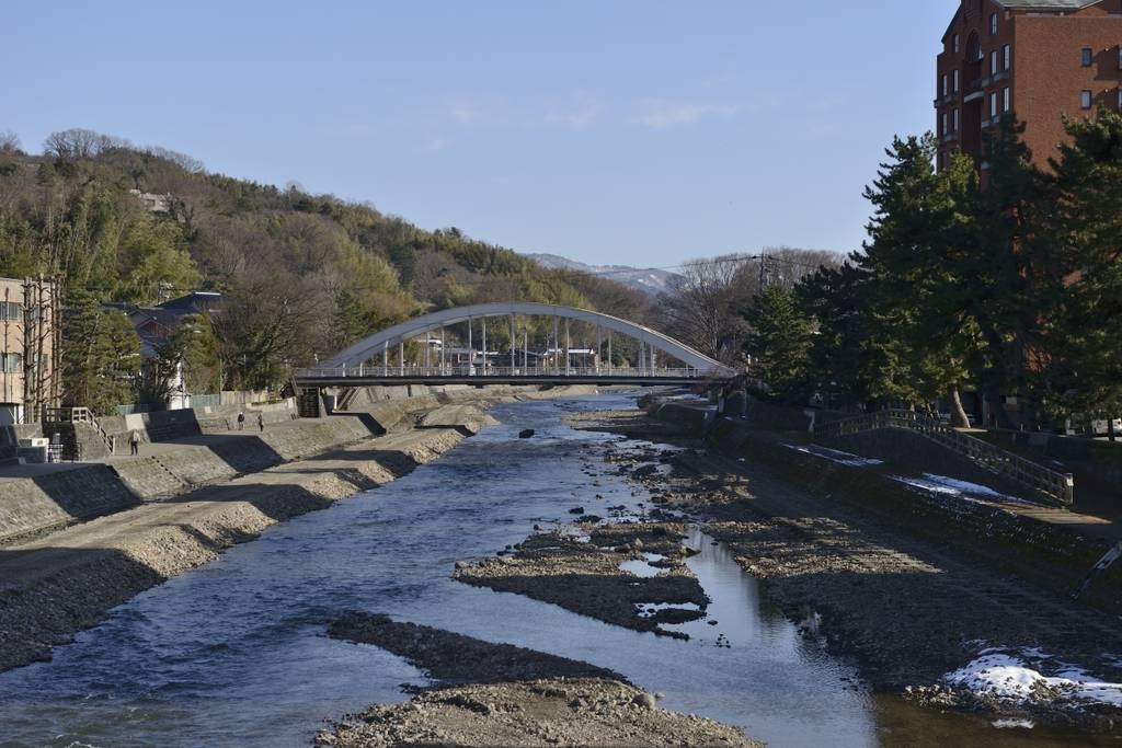Tenjinbashi as seen from the Umeno Bridge 