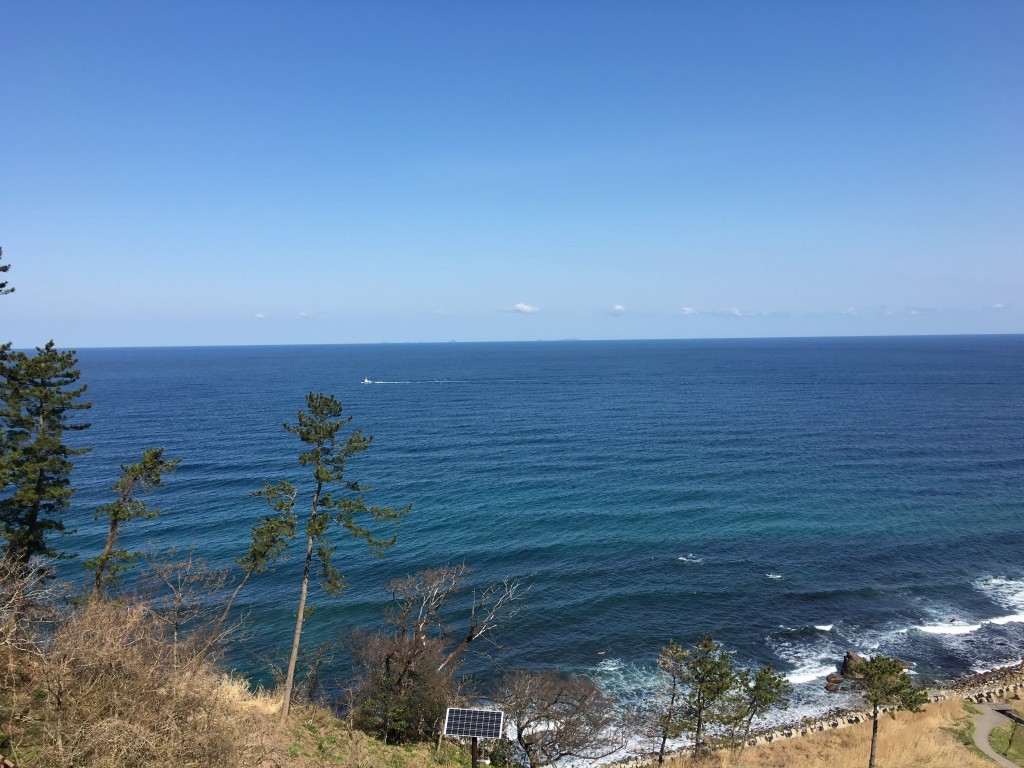 千枚田から見た日本海